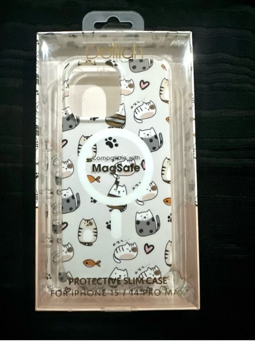 Delilah iPhone 14/15 Pro Max Cat Pro Slim Case~NEW